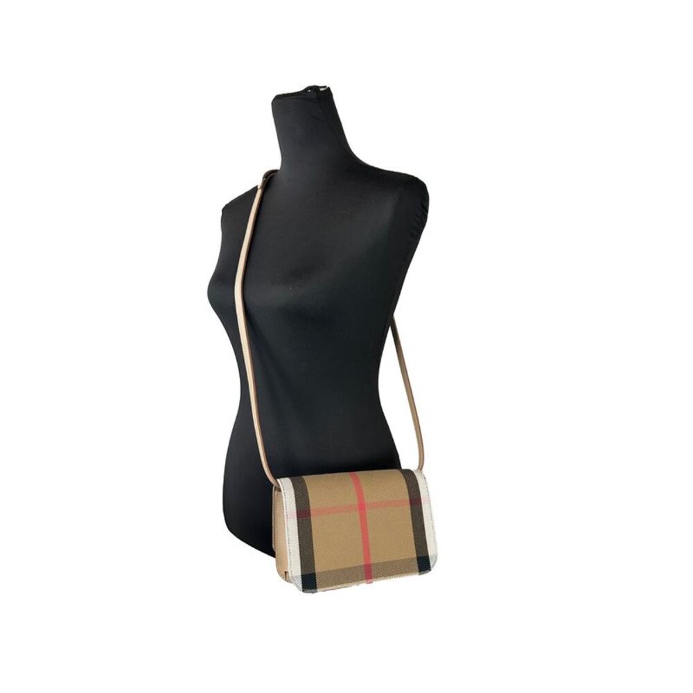 Burberry Burberry Small Leather Madison Crossbody Check Women's Bag - Picture 3 of 5